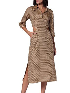 NWT Equipment Louise Cutout Silk Blend Dress sz 4 $475
